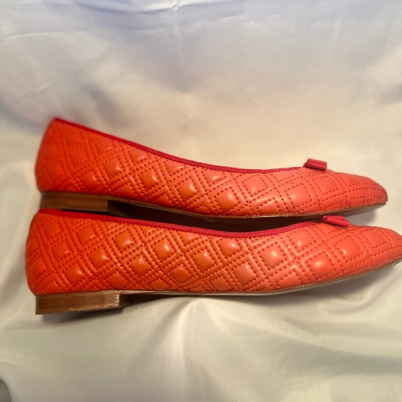 Tory Burch Marion Quilted Ballet Flats Samba Grosgrain Bow Logo sz. 7.5 - Picture 7 of 11